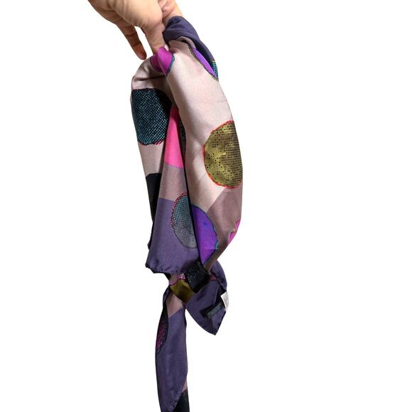 Stenstroms Colorful Silk Scarf 35" Square - Picture 3 of 6